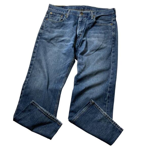 Levis 569 Jeans Men's Size 36X30 Relaxed Fit Bleu Denim - Picture 4 of 12